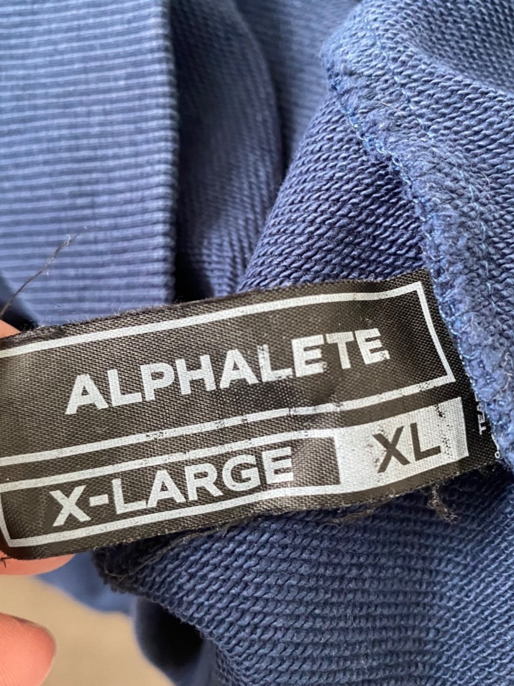 Alphalete‎ Three Pillar Heavyweight Hoodie Men's Pullover Hoodie Navy Men's XL - Picture 5 of 6